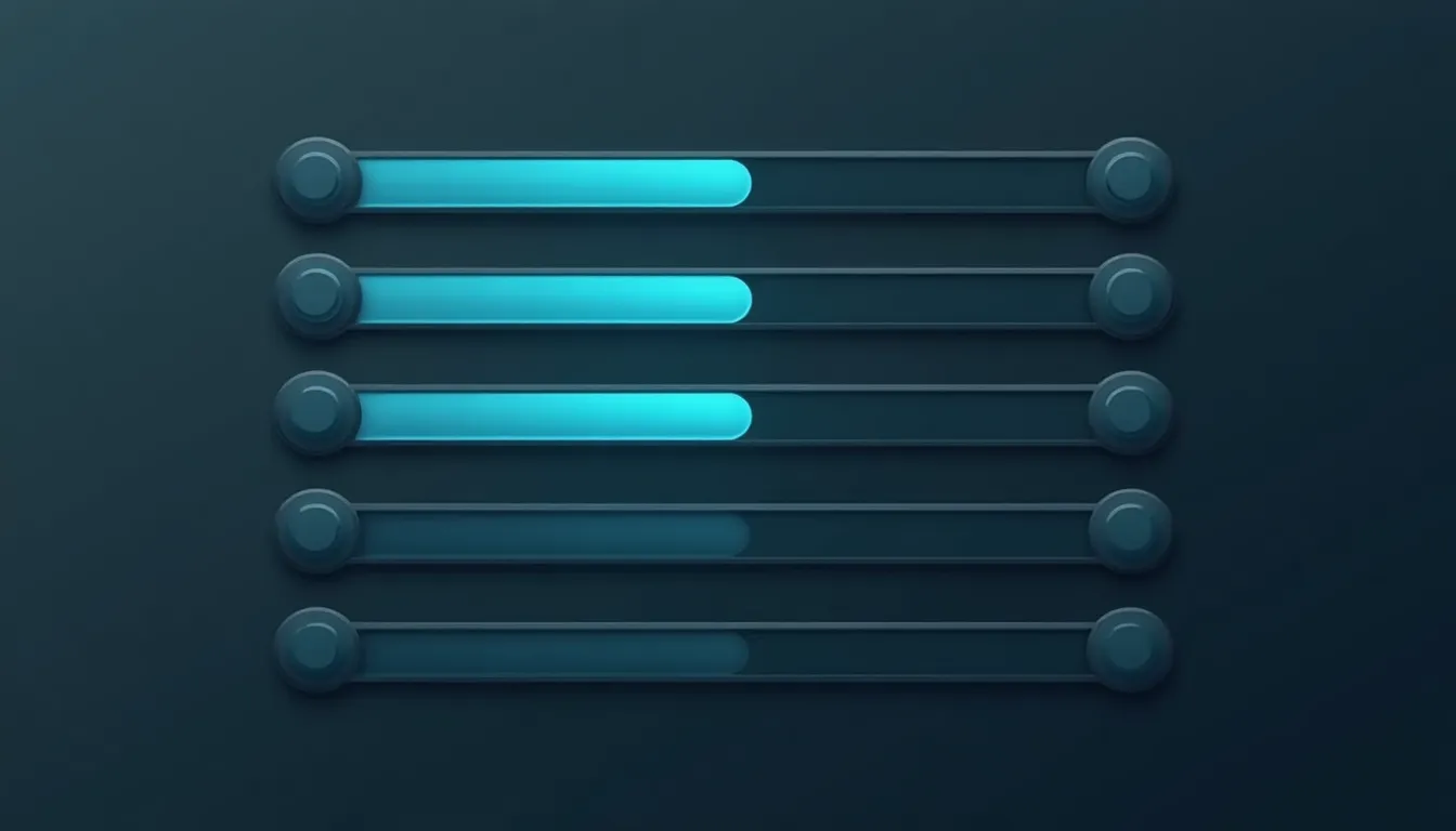 Écran de menu de réglages graphiques d'un jeu, curseurs et options de qualité visibles